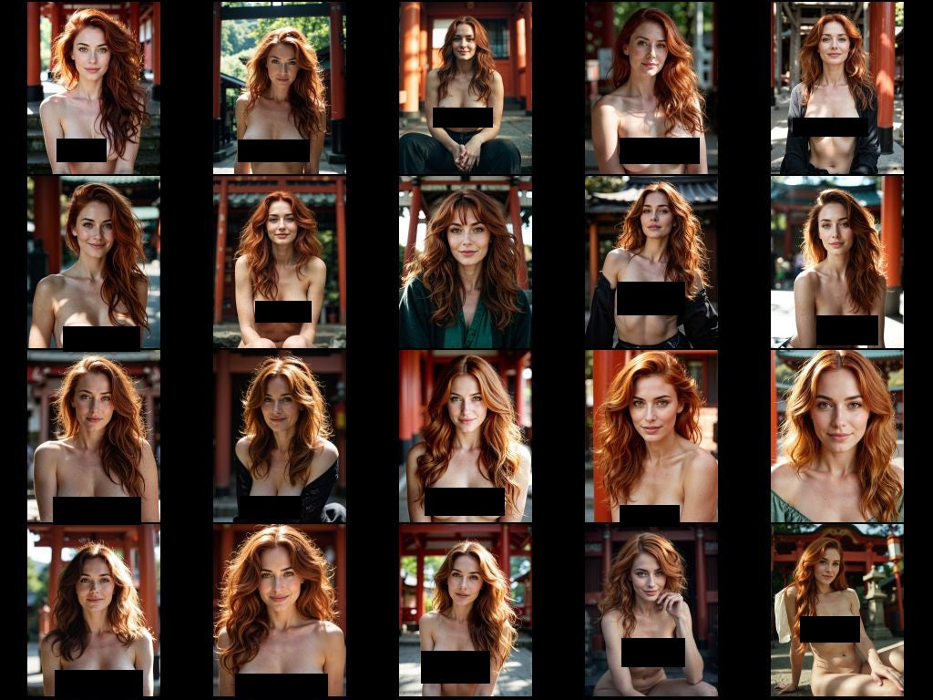 Radiant Redheads – AI Portrait Collection of Mature Women (100+ Digital Images)