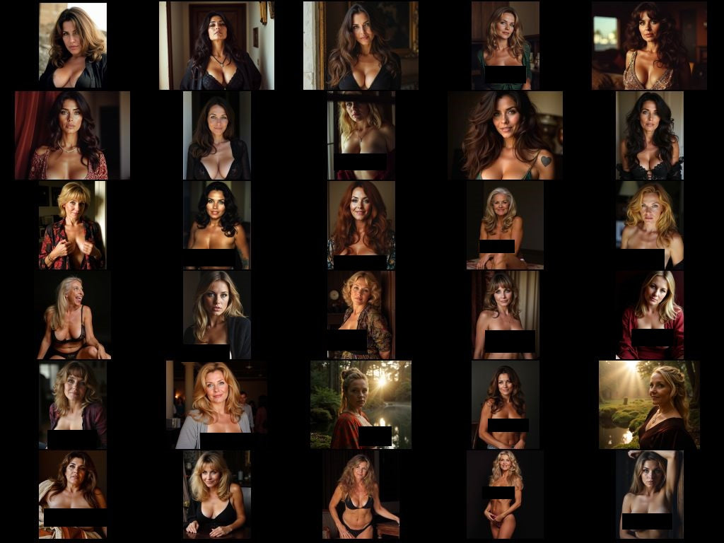 Eternal Elegance – AI Portrait Collection Sensual Mature Women (80+ Digital Art Images)